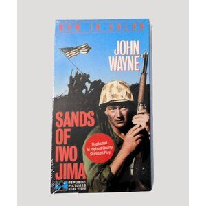 Sands Of Iwo Jima John Wayne John Agar VHS Republic Pictures Movie Sealed